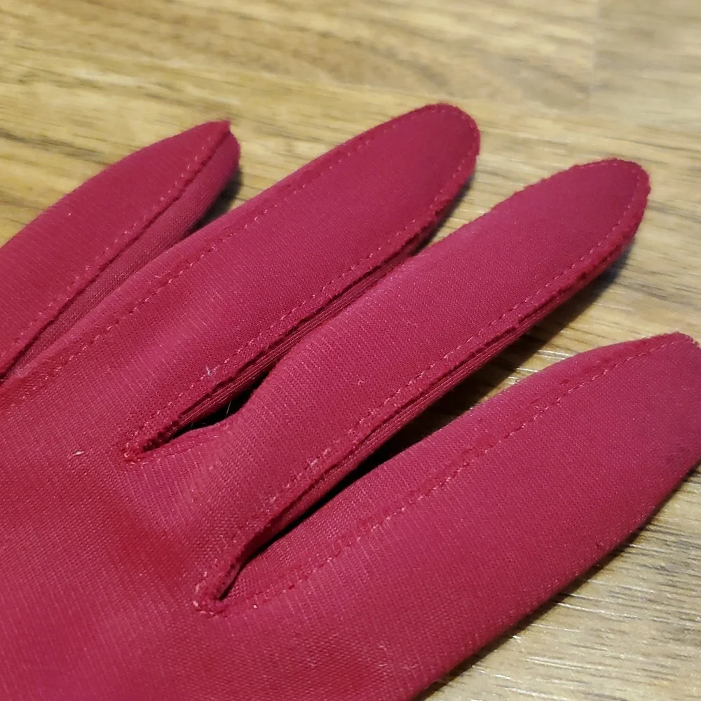 Van Raalte Vintage Burgundy Red Women's Nylon Gloves XL